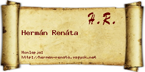 Hermán Renáta névjegykártya